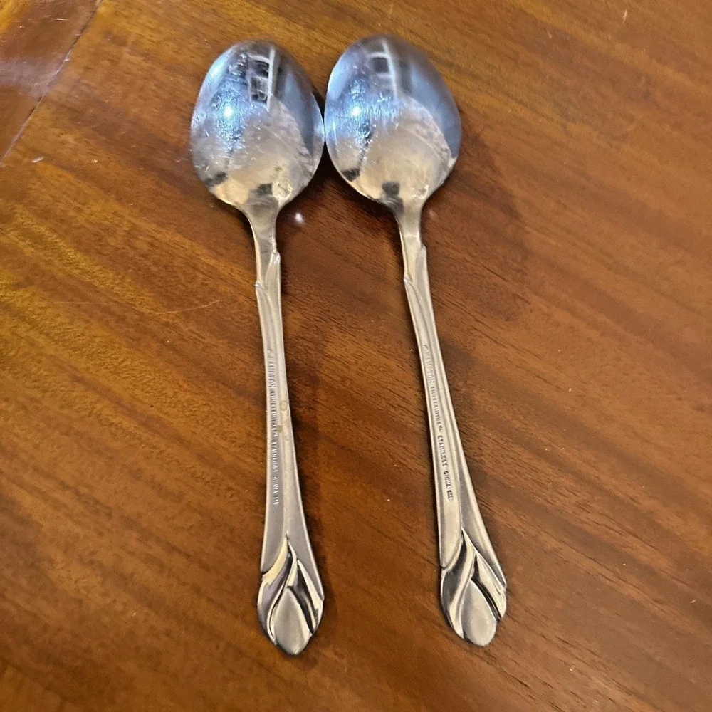 Hampton Silversmiths Stainless China 263 Oval Serving Spoon 8